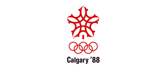 Calgary 1988 logo - Zimowe Igrzyska Olimpijskie - CALGARY 1988 (skocznia duża indywidualnie)