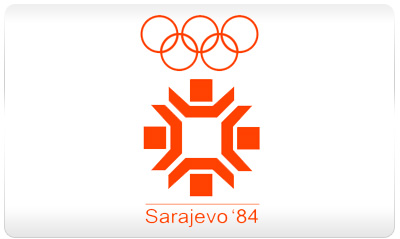 Sarajewo 1984 logo - Zimowe Igrzyska Olimpijskie - SARAJEWO 1984 (skocznia duża indywidualnie)