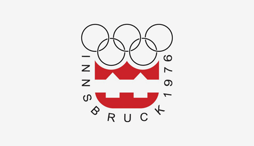 Innsbruck 1976 logo - Zimowe Igrzyska Olimpijskie - INNSBRUCK 1976 (skocznia duża indywidualnie)