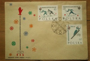 Mistrzostwa.Swiata.Zakopane.1962.znaczki.koperta.POL2  300x204 - O Antonim Łaciaku, powojennym polskim wicemistrzu świata