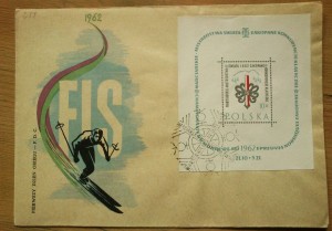 Mistrzostwa.Swiata.Zakopane.1962.znaczki.koperta.POL  300x209 - O Antonim Łaciaku, powojennym polskim wicemistrzu świata