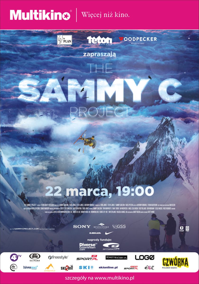 Sammy Carlson The.Sammy .C.Project fot.materialy.organizatora.tetongravity.com .PLAKAT - "The Sammy C Project" – superprodukcja narciarska 22 marca w Multikinie! (WIDEO)