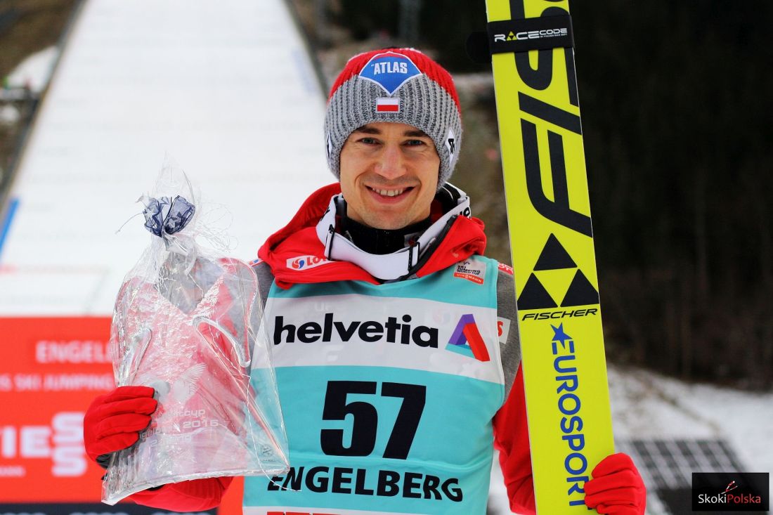 Stoch Kamil Engelberg.2016.podium fot.Julia .Piatkowska - Puchar Świata - Engelberg 2016 (FOTORELACJA)