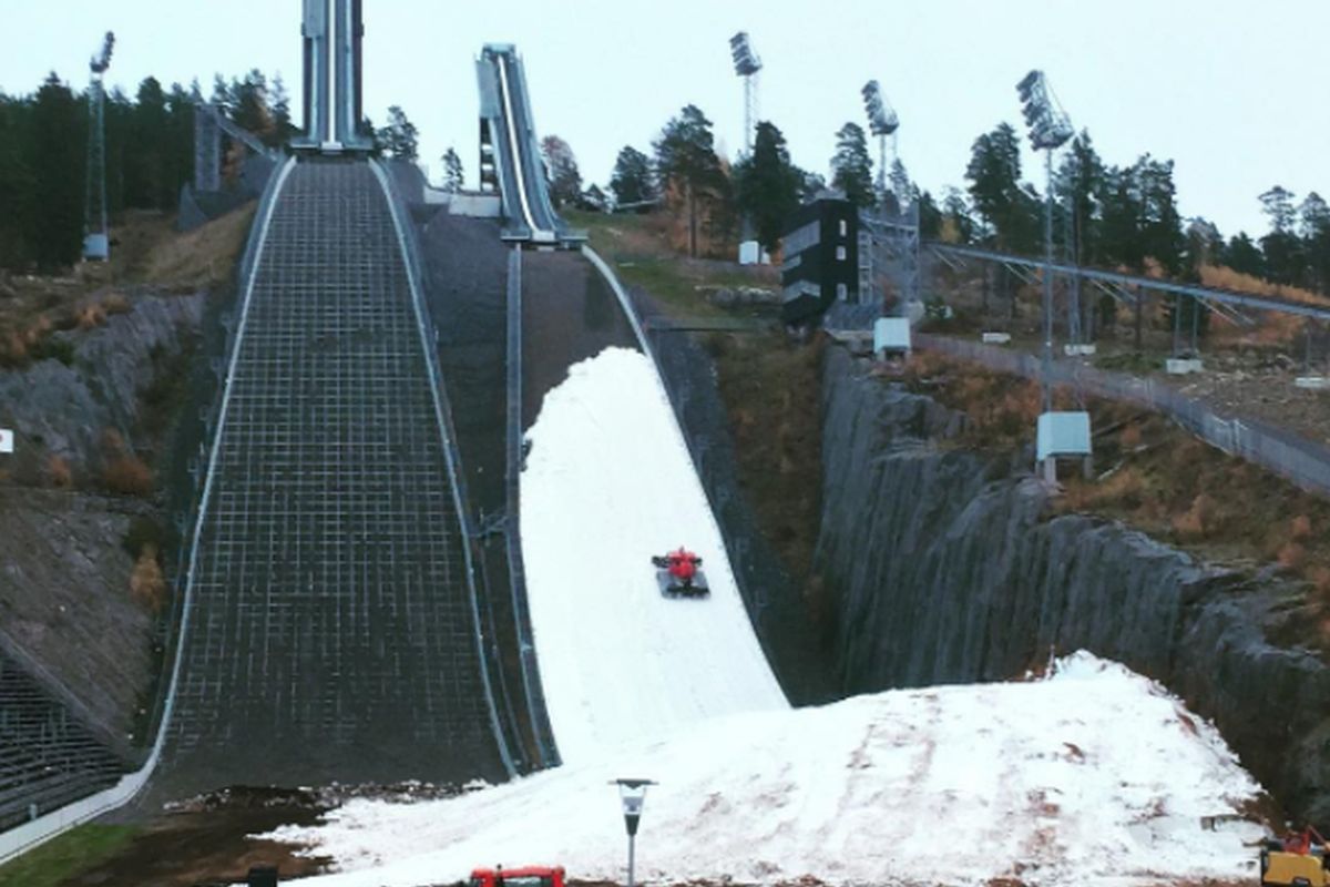 Falun Lugnet zima.2017.snieg .pazdziernik fot.skidspelen.se  - Falun, Rovaniemi, Wisła, Ruka, Lillehammer... "Winter is coming"!