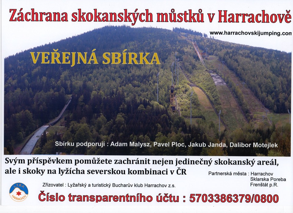 sbirka - Ratowanie skoków narciarskich w Harrachovie: trwa publiczna zbiórka pieniędzy na odbudowę skoczni