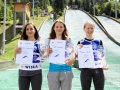 Podium konkursu kobiet (od lewej: D.Trambitas, A.Twardosz, A.Moberg), fot. Alicja Kosman / PZN