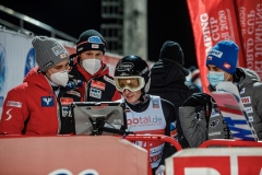 M. Steiner (po lewej), M.Schiffner (w środku), M.Kot (po prawej), fot. Evgeniy Votintsev / Nizhny Tagil FIS Ski Jumping World Cup